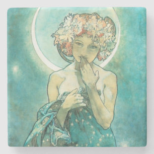 Alphonse Mucha Moonlight Clair De Lune Art nouveau Stenunderlägg