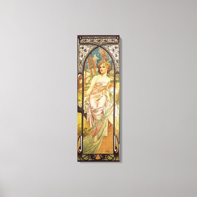 Alphonse Mucha, morgonväckning Canvastryck (Framsida)