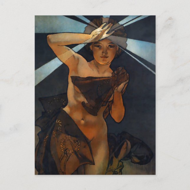 Alphonse Mucha Morgstjärnvykort Vykort (Framsida)