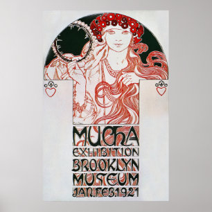 Alphonse Mucha. Mucha Utställning, 1921 Poster