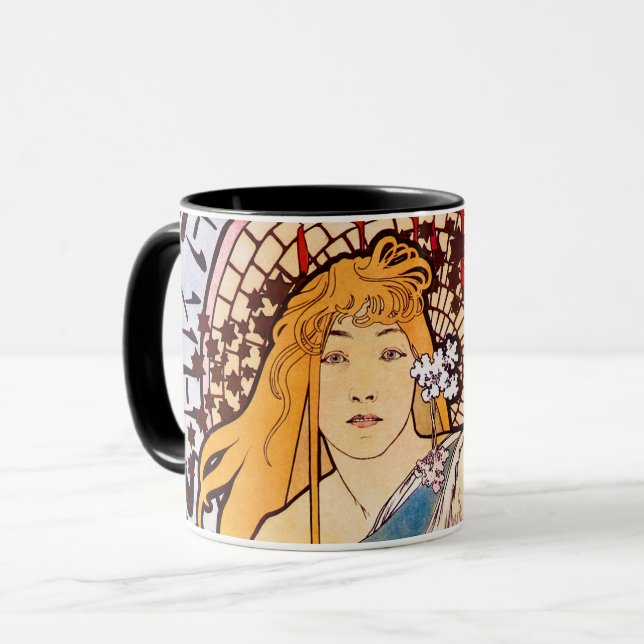Alphonse Mucha Mugg (Framsida vänster)