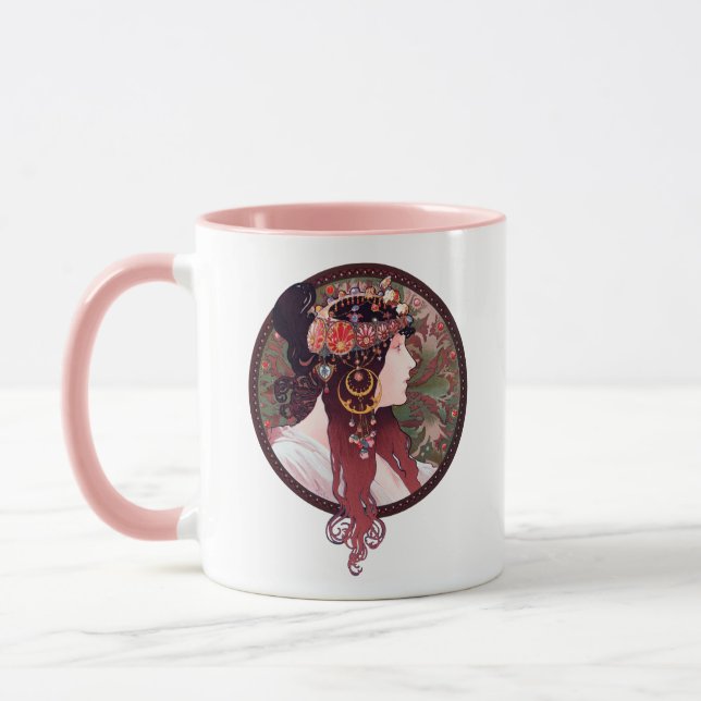 Alphonse Mucha Mugg (Vänster)