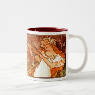 Alphonse Mucha Nouveau Vår Dam-kaffe Kopp Mugg