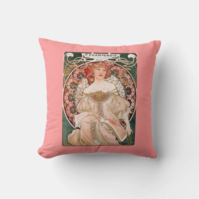 Alphonse Mucha Painting Kudde (Framsida)