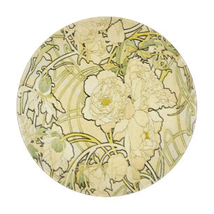 Alphonse Mucha Peonier Art Nouveau Blommönster