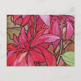 Alphonse Mucha Poinsettias julvykort Helg Vykort