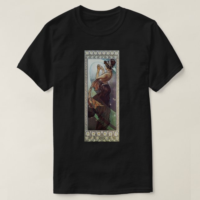Alphonse Mucha Pole Star T Shirt (Design framsida)