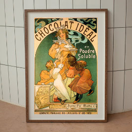 Alphonse Mucha poster chokladväggsdekan