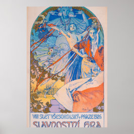Alphonse Mucha Poster för Sokol Festival (1926)