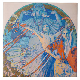 Alphonse Mucha Poster för Sokol Festival (1926) Kakelplatta