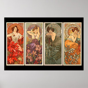 Alphonse Mucha Precious Stones Poster