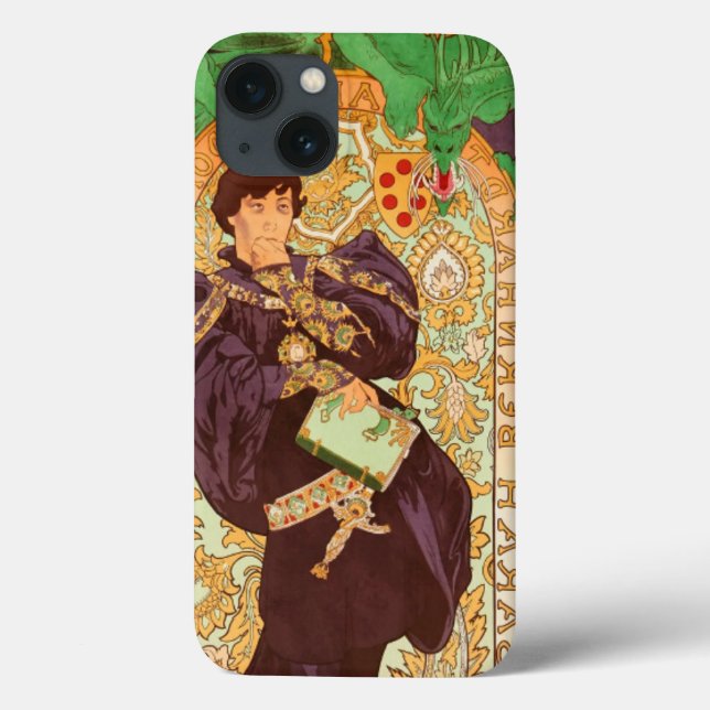 Alphonse Mucha Prince och Dragon (Baksida)