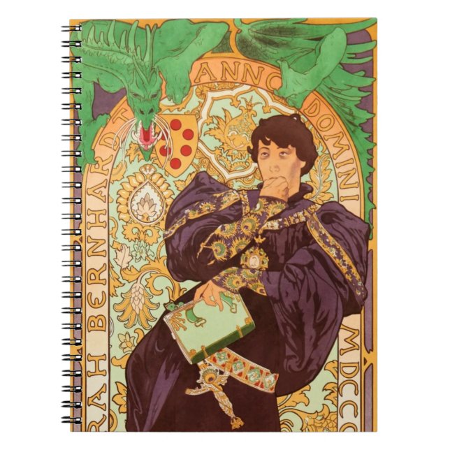 Alphonse Mucha Prince och Dragon Anteckningsbok (Framsidan)