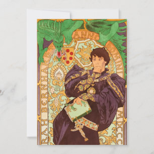 Alphonse Mucha Prince och Dragon Inbjudningar