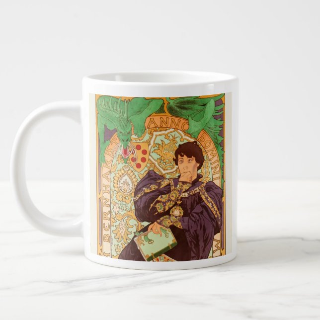 Alphonse Mucha Prince och Dragon Jumbo Mugg (Vänster)