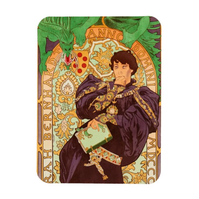 Alphonse Mucha Prince och Dragon Magnet (Vertikal)