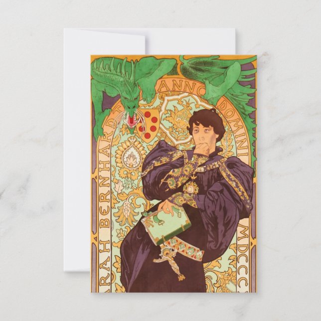 Alphonse Mucha Prince och Dragon OSA Kort (Framsida)