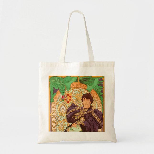 Alphonse Mucha Prince och Dragon Tygkasse (Framsidan)