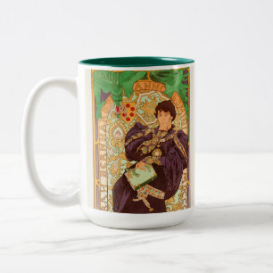 Alphonse Mucha Prince och drak Två-Tonad Mugg