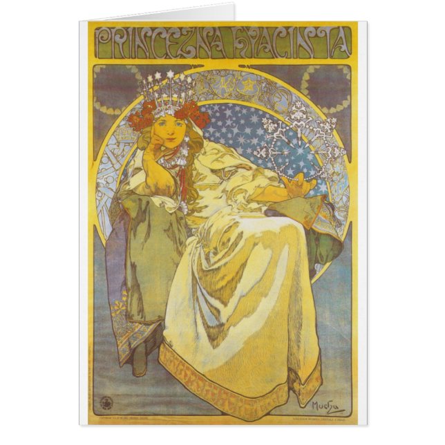 Alphonse Mucha - Princess Hyacint Kort (Framsidan)