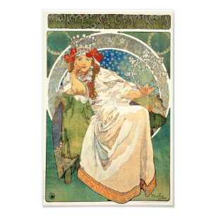 Alphonse Mucha Princess Hyacint Utskrift Fototryck