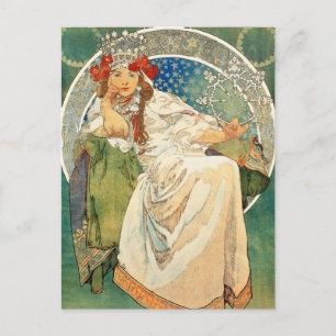 Alphonse Mucha Princess Hyacint vycard Vykort