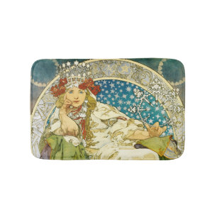 Alphonse Mucha Princess Hyacinth Art nouveau Badrumsmatta