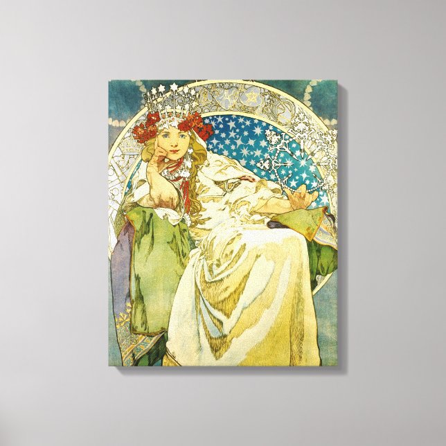 Alphonse Mucha Princess Hyacinth Art nouveau Canvastryck (Framsida)