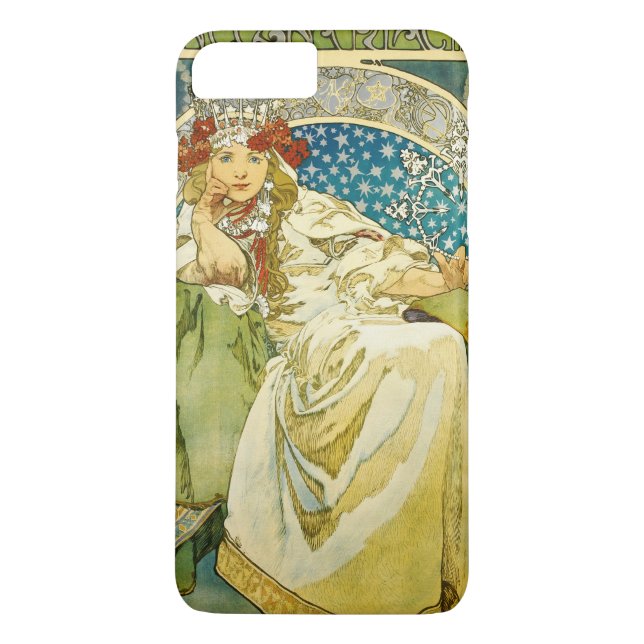Alphonse Mucha Princess Hyacinth Art nouveau Case-Mate iPhone Skal (Baksida)
