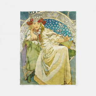 Alphonse Mucha Princess Hyacinth Art nouveau Fleecefilt