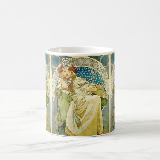 Alphonse Mucha Princess Hyacinth Art nouveau Kaffemugg (Center)