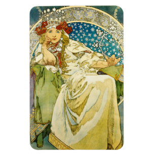 Alphonse Mucha Princess Hyacinth Art nouveau Magnet