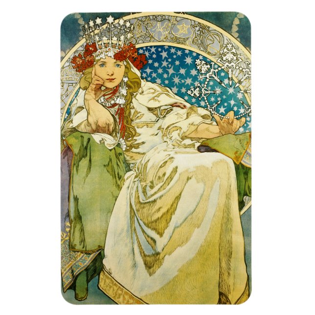 Alphonse Mucha Princess Hyacinth Art nouveau Magnet (Vertikal)