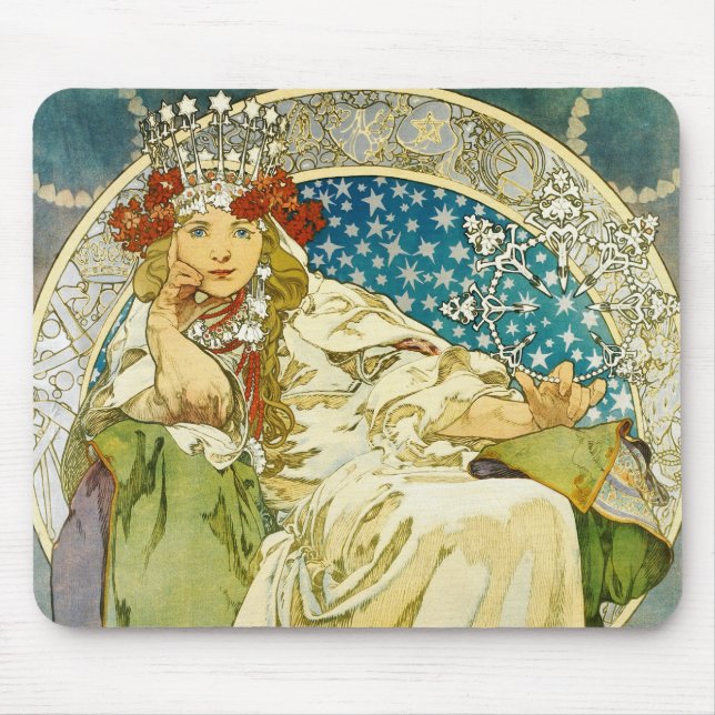 Alphonse Mucha Princess Hyacinth Art nouveau Musmatta (Framsidan)