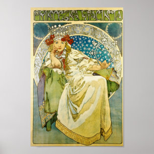 Alphonse Mucha Princess Hyacinth Art nouveau Poster