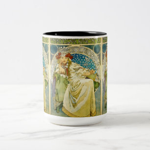 Alphonse Mucha Princess Hyacinth Art nouveau Två-Tonad Mugg