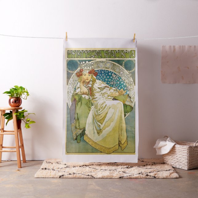 Alphonse Mucha Princess Hyacinth Art nouveau Tyg (In Situ)