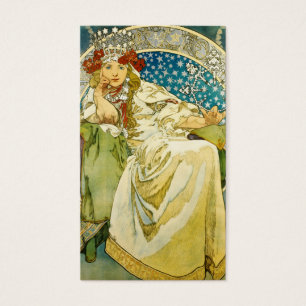 Alphonse Mucha Princess Hyacinth Art nouveau Visitkort