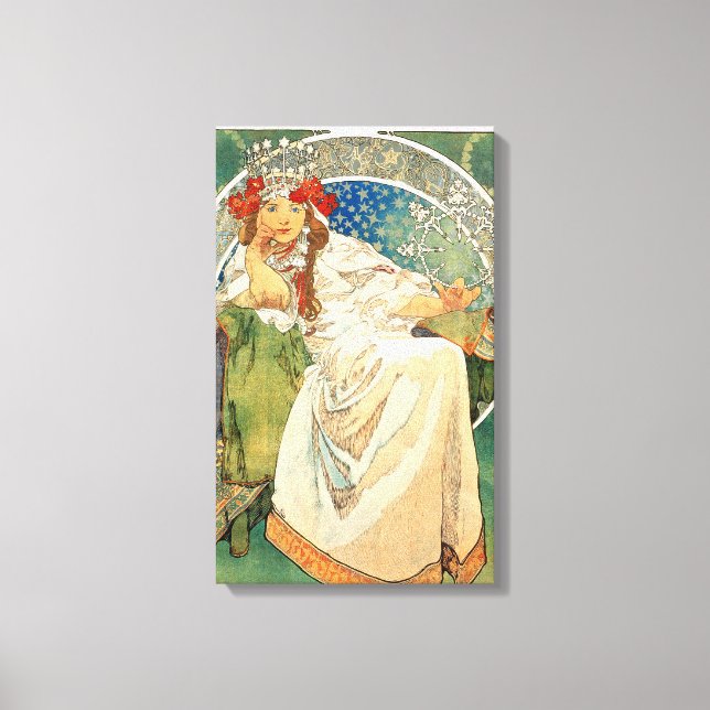 Alphonse Mucha Princess Hyacinth Canvas Poster (Framsida)