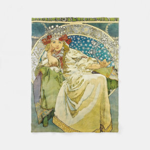 Alphonse Mucha Princess Hyacinth Fleecefilt
