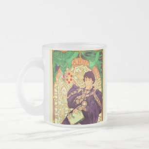 Alphonse Mucha Prins och Drak Frostad Glasmugg
