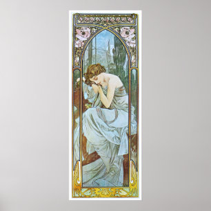 Alphonse Mucha. Repos de La Nuit/Nocvändal Slumber Poster