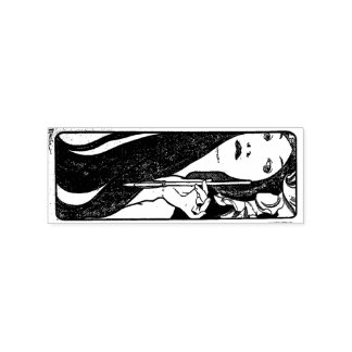 Alphonse Mucha Rubber Frimärke Stämpel