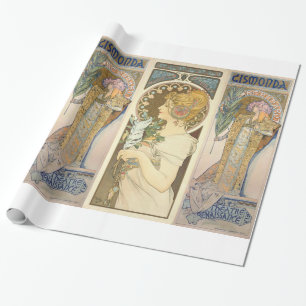 Alphonse Mucha - Sarah Bernhard målning Presentpapper