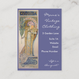 Alphonse Mucha - Sarah Bernhard målning Visitkort