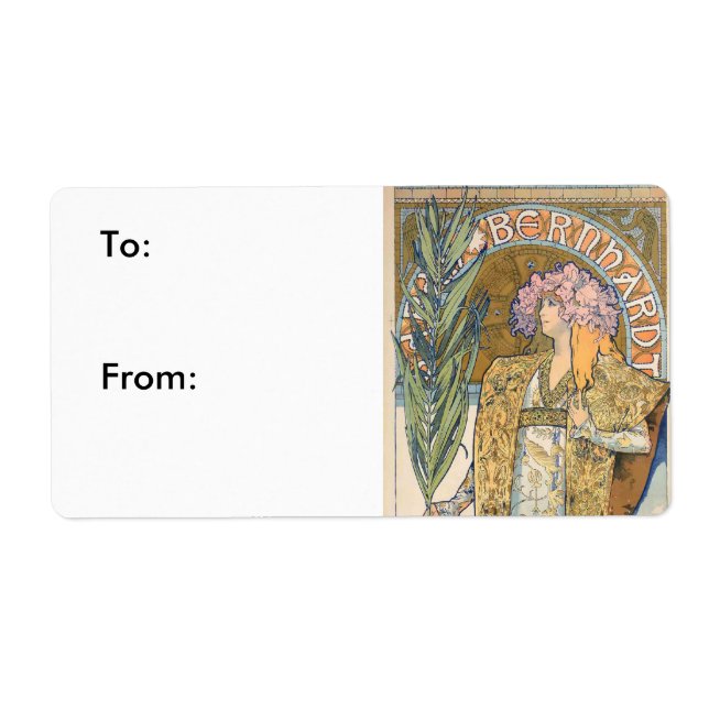 Alphonse Mucha - Sarah Bernhard Painting Fraktsedel (Framsidan)