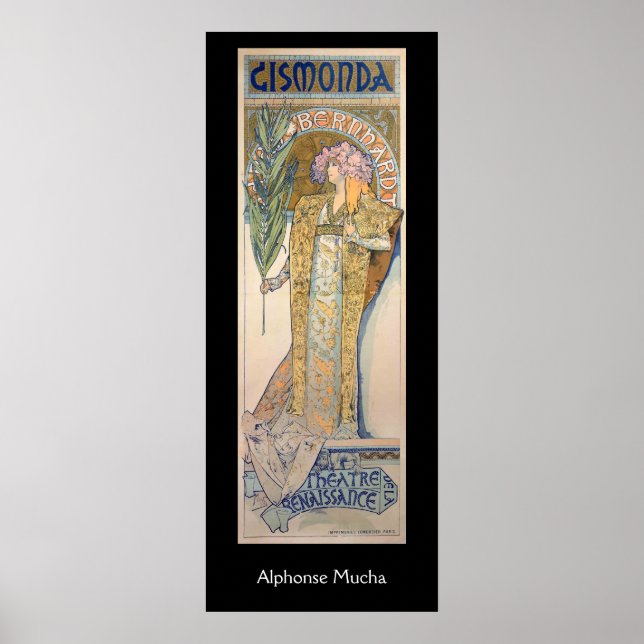 Alphonse Mucha - Sarah Bernhard Painting Poster (Framsidan)