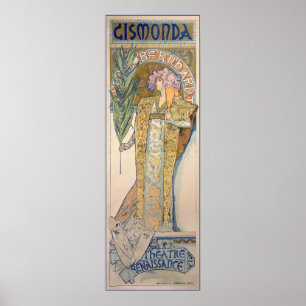 Alphonse Mucha - Sarah Bernhard Painting Poster