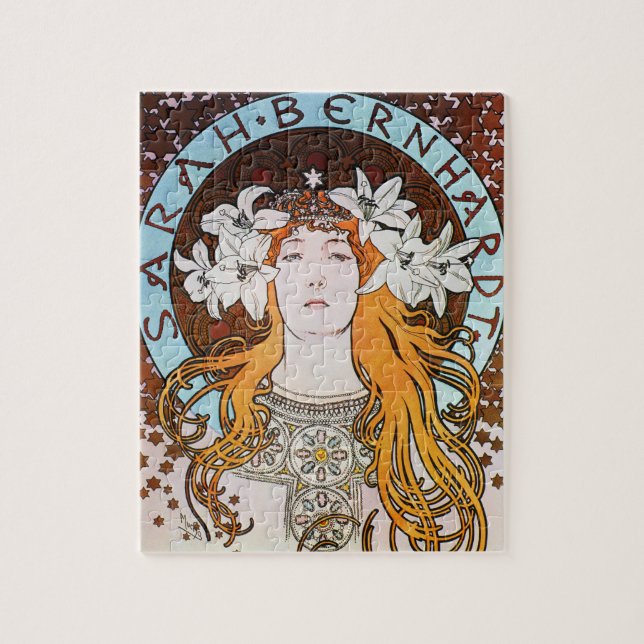 Alphonse Mucha Sarah Bernhardt Vintage Art nouveau Pussel (Vertikal)