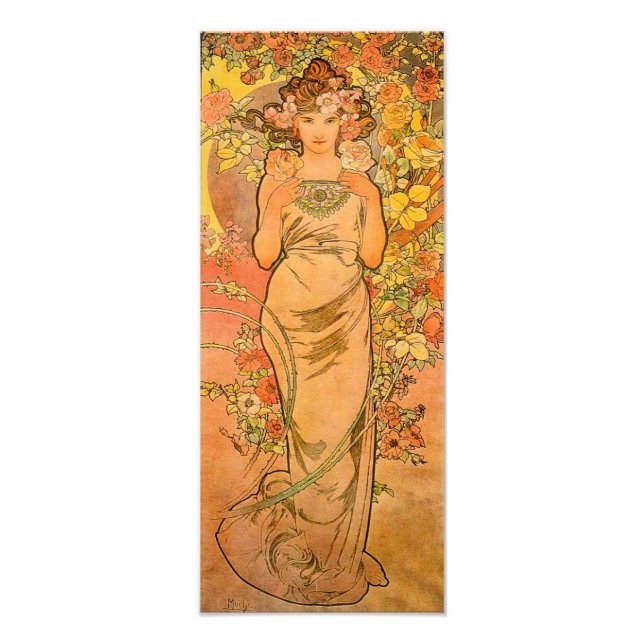 Alphonse Mucha Skriv ut Ro Fototryck (Framsidan)